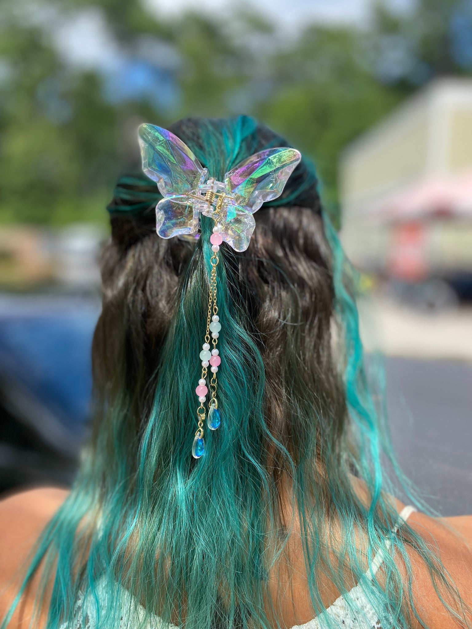 Crystal Butterfly Clip